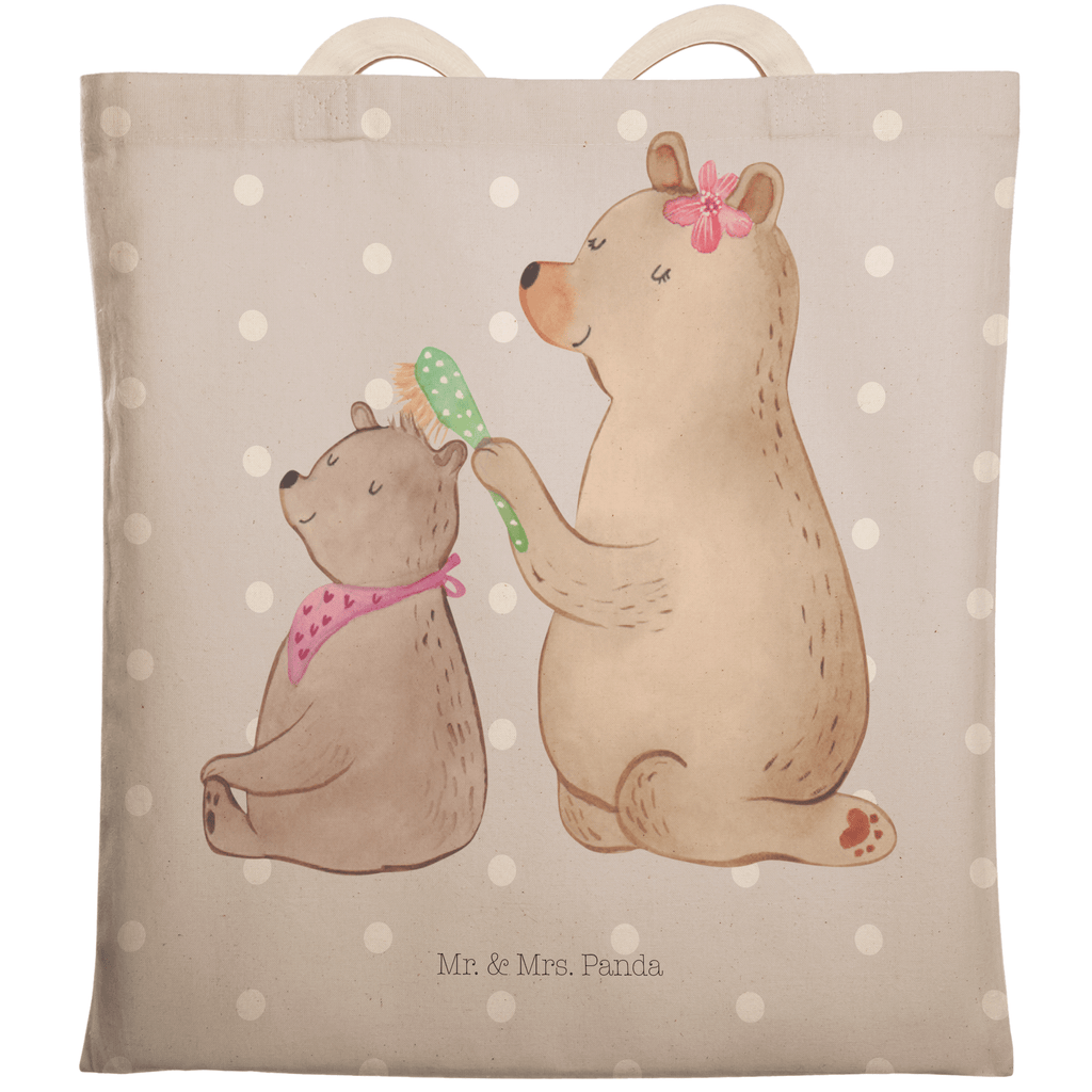 Einkaufstasche Bär mit Kind Tragetasche, Tasche, Beutel, Stofftasche, Baumwolltasche, Umhängetasche, Shopper, Familie, Vatertag, Muttertag, Bruder, Schwester, Mama, Papa, Oma, Opa, Geschenk, Mutti, Mutter