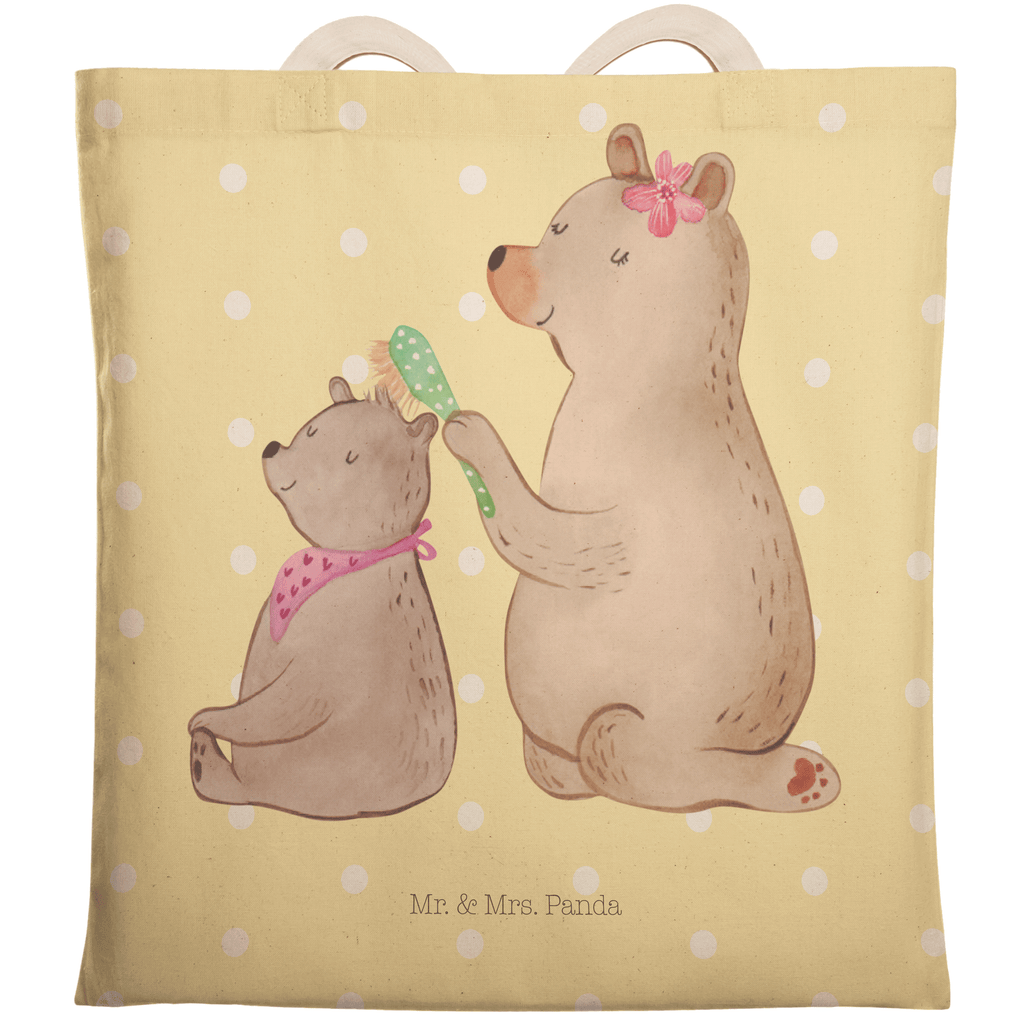 Einkaufstasche Bär mit Kind Tragetasche, Tasche, Beutel, Stofftasche, Baumwolltasche, Umhängetasche, Shopper, Familie, Vatertag, Muttertag, Bruder, Schwester, Mama, Papa, Oma, Opa, Geschenk, Mutti, Mutter