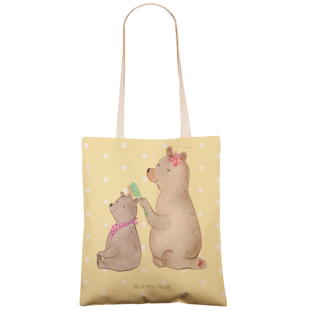 Einkaufstasche Bär mit Kind Tragetasche, Tasche, Beutel, Stofftasche, Baumwolltasche, Umhängetasche, Shopper, Familie, Vatertag, Muttertag, Bruder, Schwester, Mama, Papa, Oma, Opa, Geschenk, Mutti, Mutter
