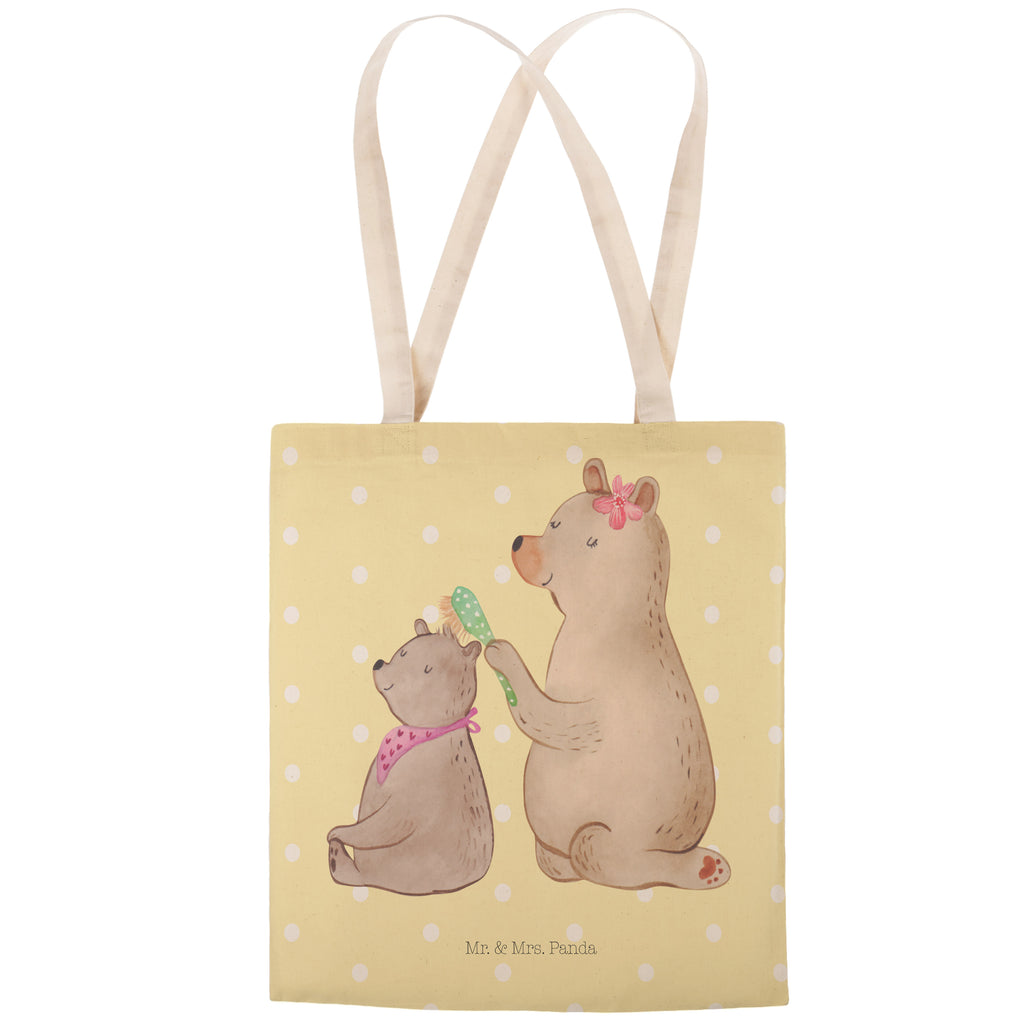 Einkaufstasche Bär mit Kind Tragetasche, Tasche, Beutel, Stofftasche, Baumwolltasche, Umhängetasche, Shopper, Familie, Vatertag, Muttertag, Bruder, Schwester, Mama, Papa, Oma, Opa, Geschenk, Mutti, Mutter