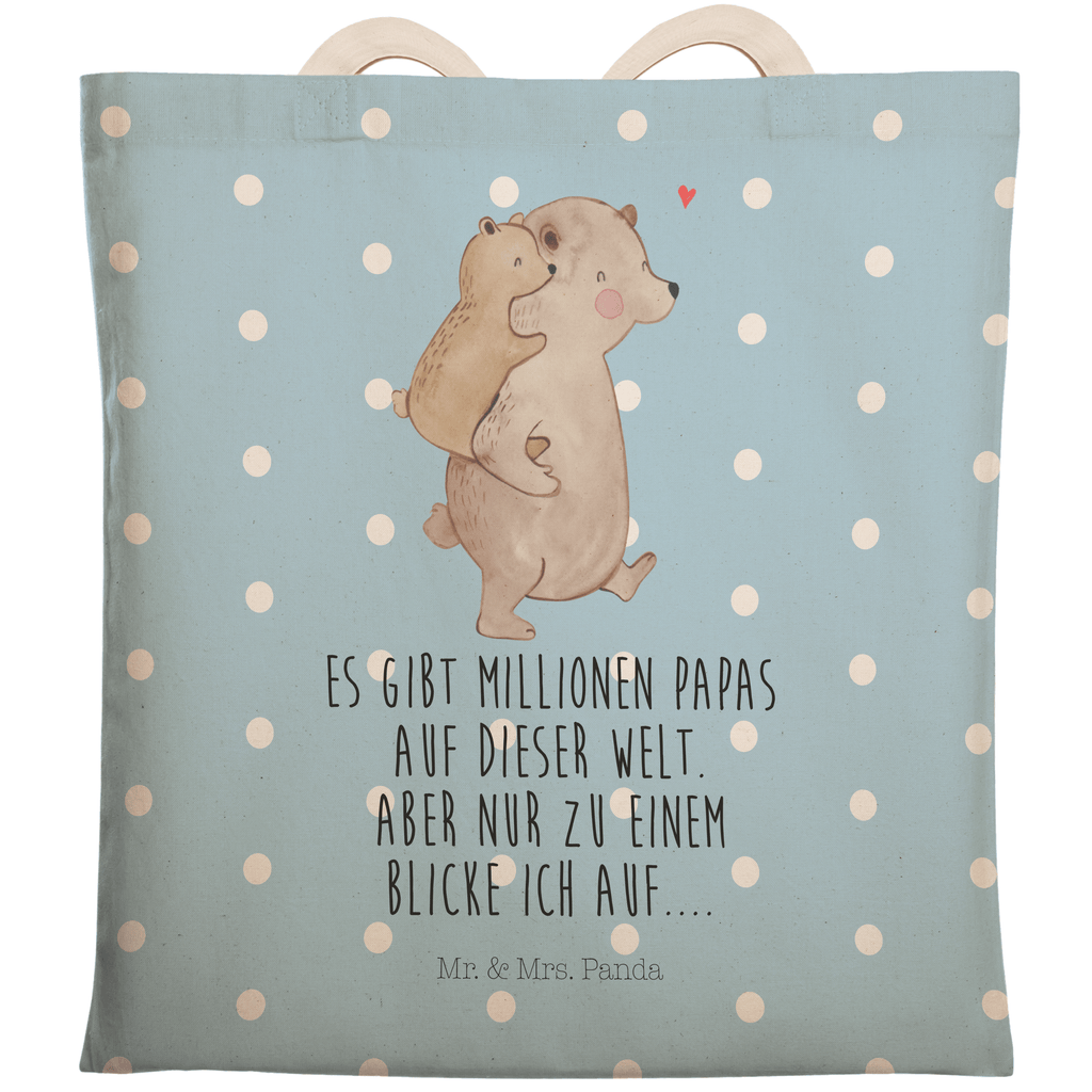 Einkaufstasche Papa Bär Tragetasche, Tasche, Beutel, Stofftasche, Baumwolltasche, Umhängetasche, Shopper, Familie, Vatertag, Muttertag, Bruder, Schwester, Mama, Papa, Oma, Opa, Geschenk, Vater, Papi, Vati, Onkel, Geburtstag