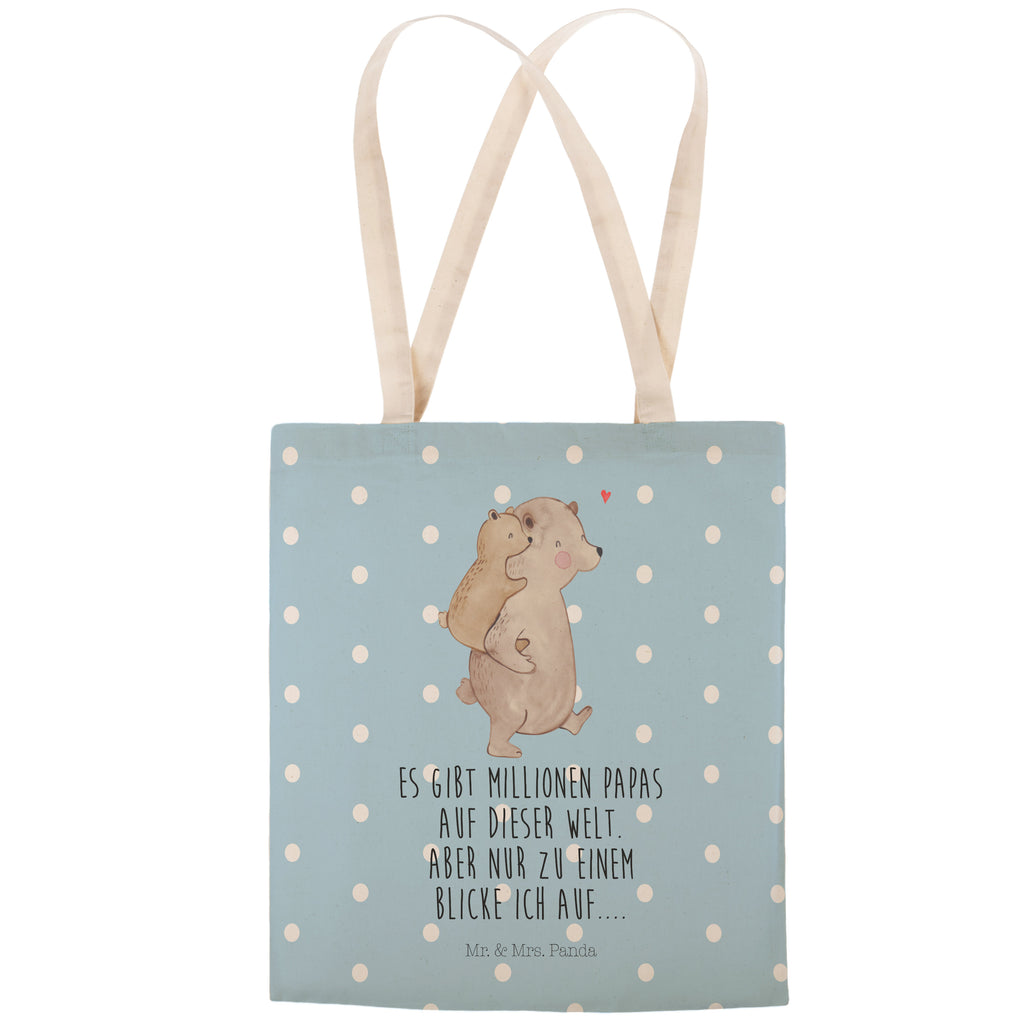 Einkaufstasche Papa Bär Tragetasche, Tasche, Beutel, Stofftasche, Baumwolltasche, Umhängetasche, Shopper, Familie, Vatertag, Muttertag, Bruder, Schwester, Mama, Papa, Oma, Opa, Geschenk, Vater, Papi, Vati, Onkel, Geburtstag