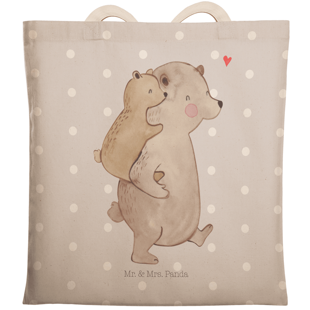 Einkaufstasche Papa Bär Tragetasche, Tasche, Beutel, Stofftasche, Baumwolltasche, Umhängetasche, Shopper, Familie, Vatertag, Muttertag, Bruder, Schwester, Mama, Papa, Oma, Opa, Geschenk, Vater, Papi, Vati, Onkel, Geburtstag