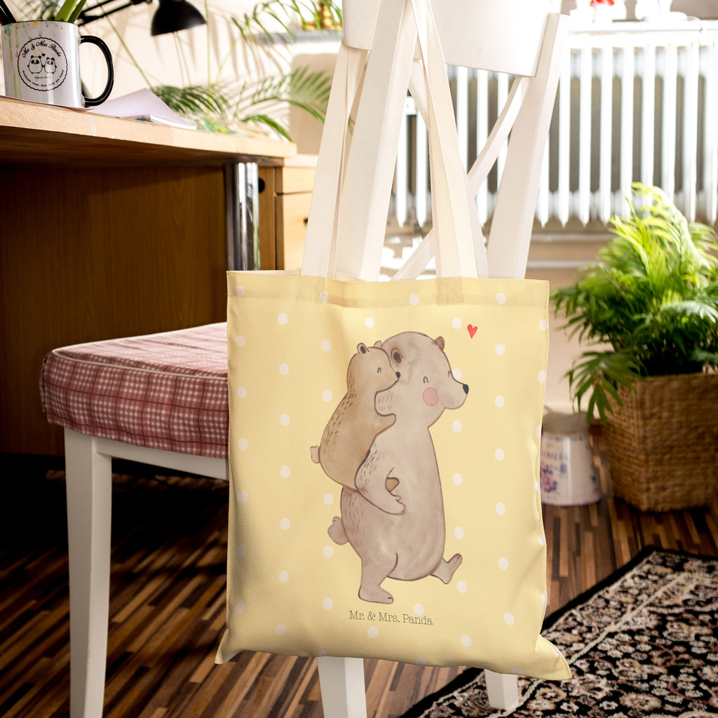 Einkaufstasche Papa Bär Tragetasche, Tasche, Beutel, Stofftasche, Baumwolltasche, Umhängetasche, Shopper, Familie, Vatertag, Muttertag, Bruder, Schwester, Mama, Papa, Oma, Opa, Geschenk, Vater, Papi, Vati, Onkel, Geburtstag