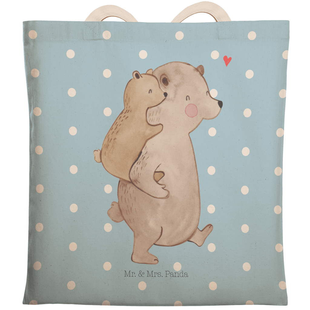 Einkaufstasche Papa Bär Tragetasche, Tasche, Beutel, Stofftasche, Baumwolltasche, Umhängetasche, Shopper, Familie, Vatertag, Muttertag, Bruder, Schwester, Mama, Papa, Oma, Opa, Geschenk, Vater, Papi, Vati, Onkel, Geburtstag