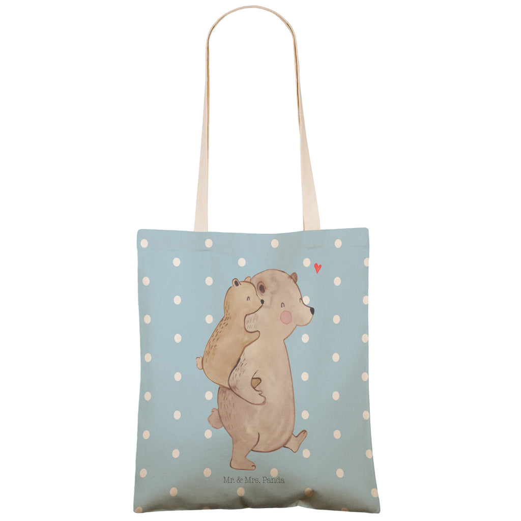 Einkaufstasche Papa Bär Tragetasche, Tasche, Beutel, Stofftasche, Baumwolltasche, Umhängetasche, Shopper, Familie, Vatertag, Muttertag, Bruder, Schwester, Mama, Papa, Oma, Opa, Geschenk, Vater, Papi, Vati, Onkel, Geburtstag