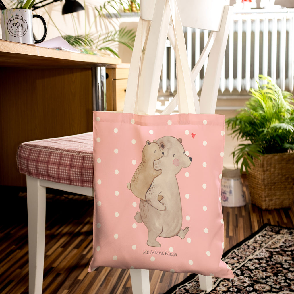Einkaufstasche Papa Bär Tragetasche, Tasche, Beutel, Stofftasche, Baumwolltasche, Umhängetasche, Shopper, Familie, Vatertag, Muttertag, Bruder, Schwester, Mama, Papa, Oma, Opa, Geschenk, Vater, Papi, Vati, Onkel, Geburtstag