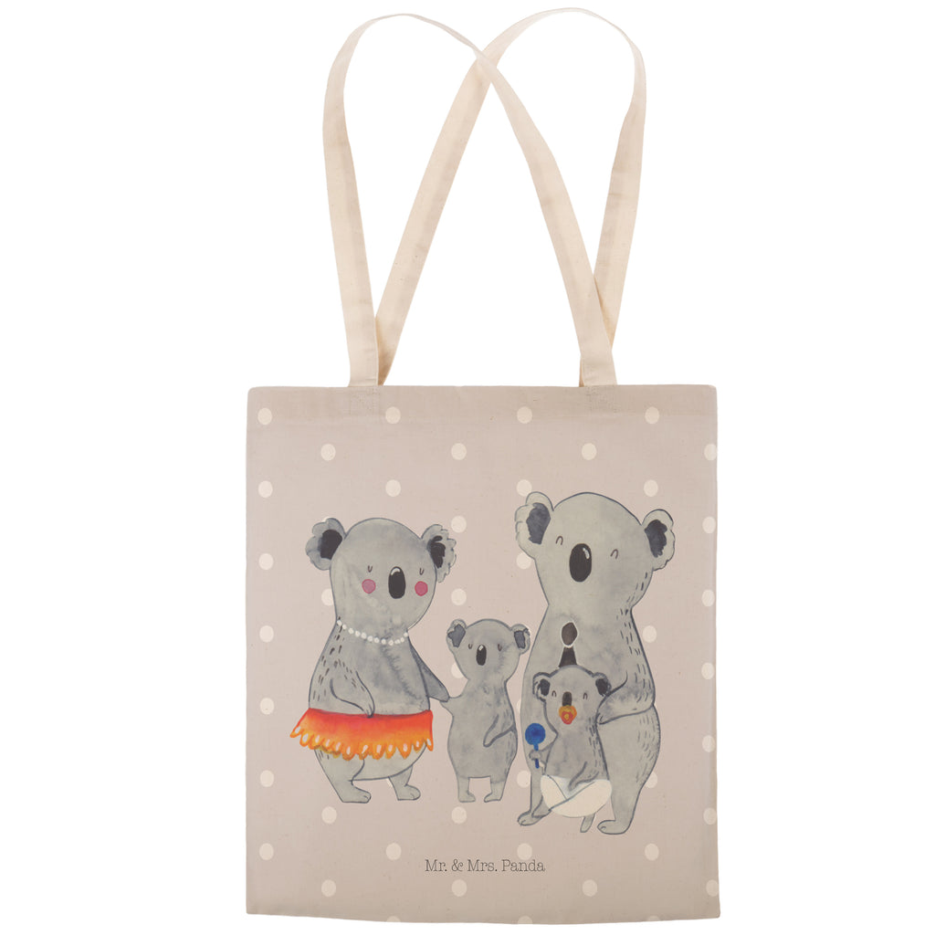 Einkaufstasche Koala Familie Tragetasche, Tasche, Beutel, Stofftasche, Baumwolltasche, Umhängetasche, Shopper, Familie, Vatertag, Muttertag, Bruder, Schwester, Mama, Papa, Oma, Opa, Koala, Koalas, Family, Kinder, Geschwister, Familienleben