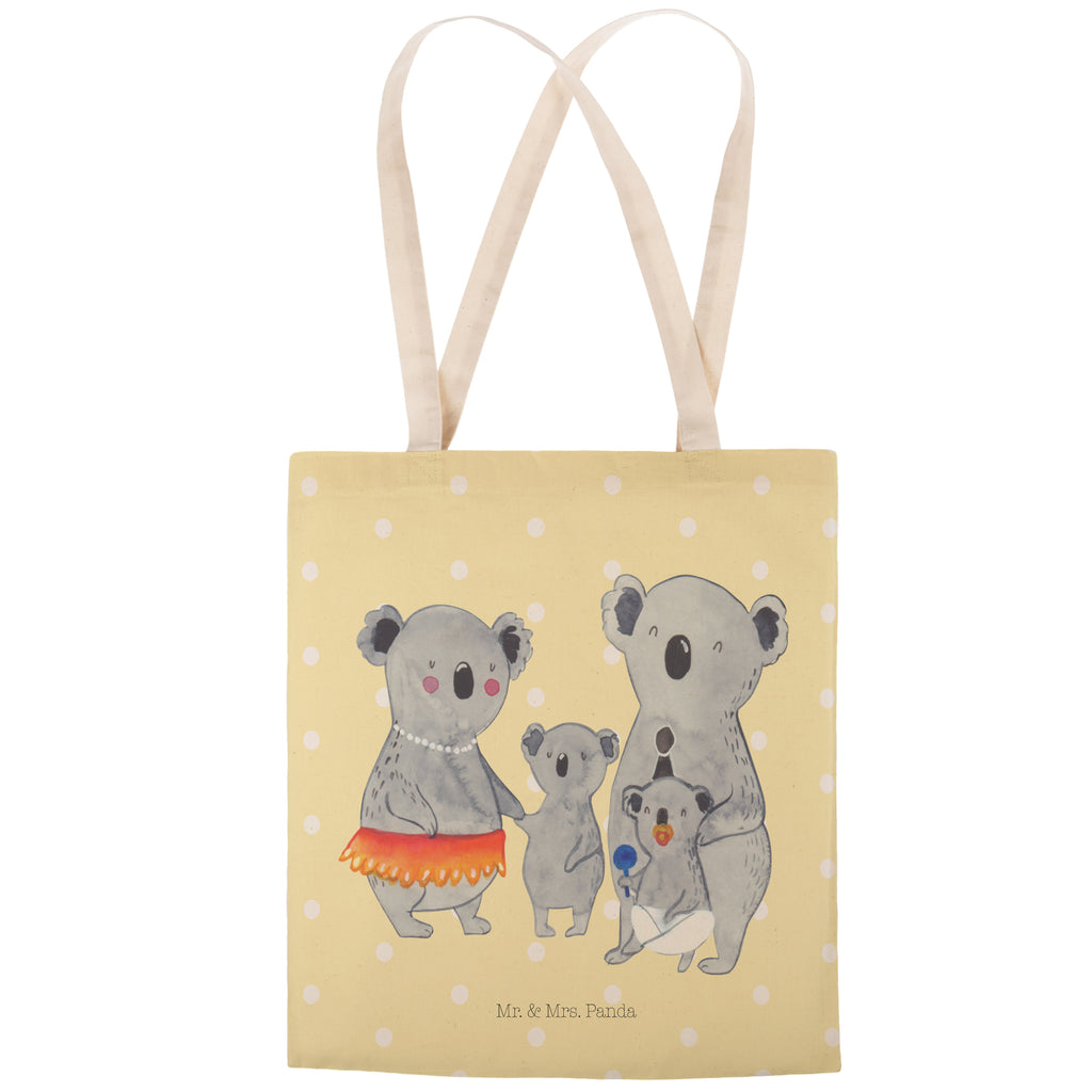 Einkaufstasche Koala Familie Tragetasche, Tasche, Beutel, Stofftasche, Baumwolltasche, Umhängetasche, Shopper, Familie, Vatertag, Muttertag, Bruder, Schwester, Mama, Papa, Oma, Opa, Koala, Koalas, Family, Kinder, Geschwister, Familienleben