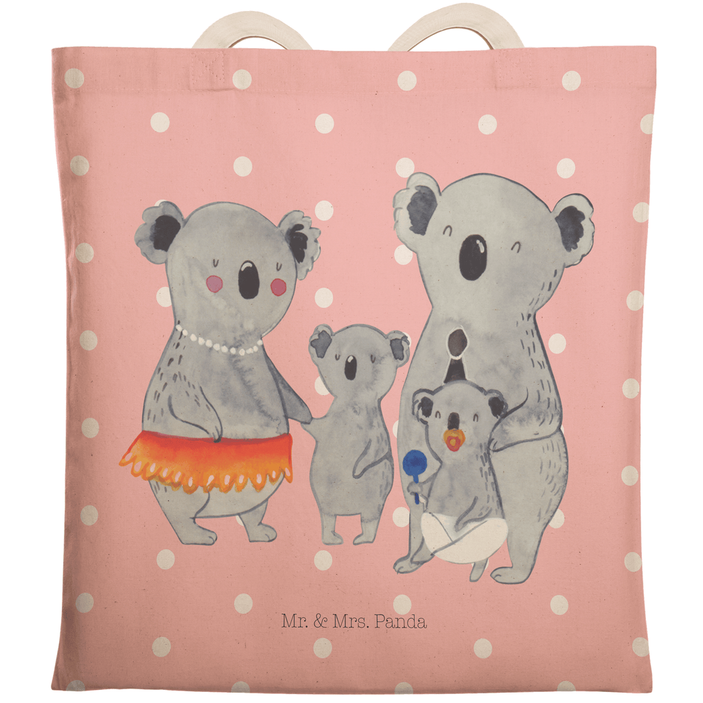 Einkaufstasche Koala Familie Tragetasche, Tasche, Beutel, Stofftasche, Baumwolltasche, Umhängetasche, Shopper, Familie, Vatertag, Muttertag, Bruder, Schwester, Mama, Papa, Oma, Opa, Koala, Koalas, Family, Kinder, Geschwister, Familienleben