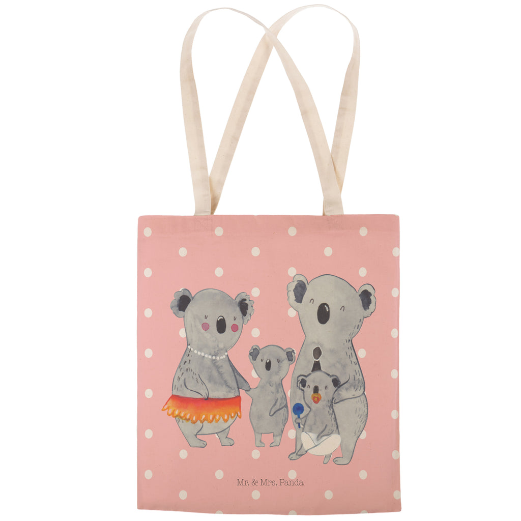 Einkaufstasche Koala Familie Tragetasche, Tasche, Beutel, Stofftasche, Baumwolltasche, Umhängetasche, Shopper, Familie, Vatertag, Muttertag, Bruder, Schwester, Mama, Papa, Oma, Opa, Koala, Koalas, Family, Kinder, Geschwister, Familienleben