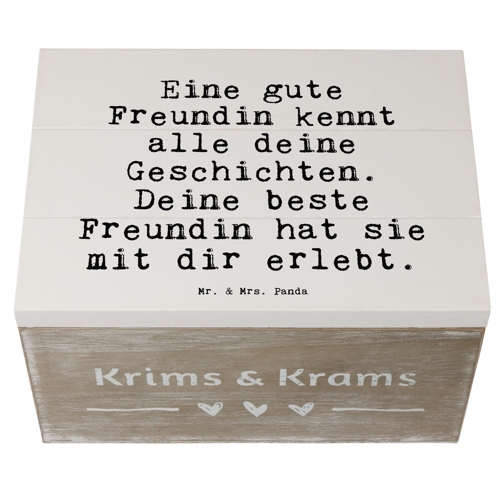 Holzkiste Sprüche und Zitate Eine gute Freundin kennt alle deine Geschichten. Deine beste Freundin hat sie mit dir erlebt. Holzkiste, Kiste, Schatzkiste, Truhe, Schatulle, XXL, Erinnerungsbox, Erinnerungskiste, Dekokiste, Aufbewahrungsbox, Spruch, Sprüche, lustig, Weisheiten, Zitate, Spruch Sprüche Weisheiten Zitate Lustig Weisheit Worte
