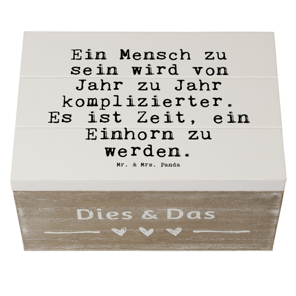 Holzkiste Sprüche und Zitate Ein Mensch zu sein wird von Jahr zu Jahr komplizierter. Es ist Zeit, ein Einhorn zu werden. Holzkiste, Kiste, Schatzkiste, Truhe, Schatulle, XXL, Erinnerungsbox, Erinnerungskiste, Dekokiste, Aufbewahrungsbox, Spruch, Sprüche, lustig, Weisheiten, Zitate, Spruch Sprüche Weisheiten Zitate Lustig Weisheit Worte