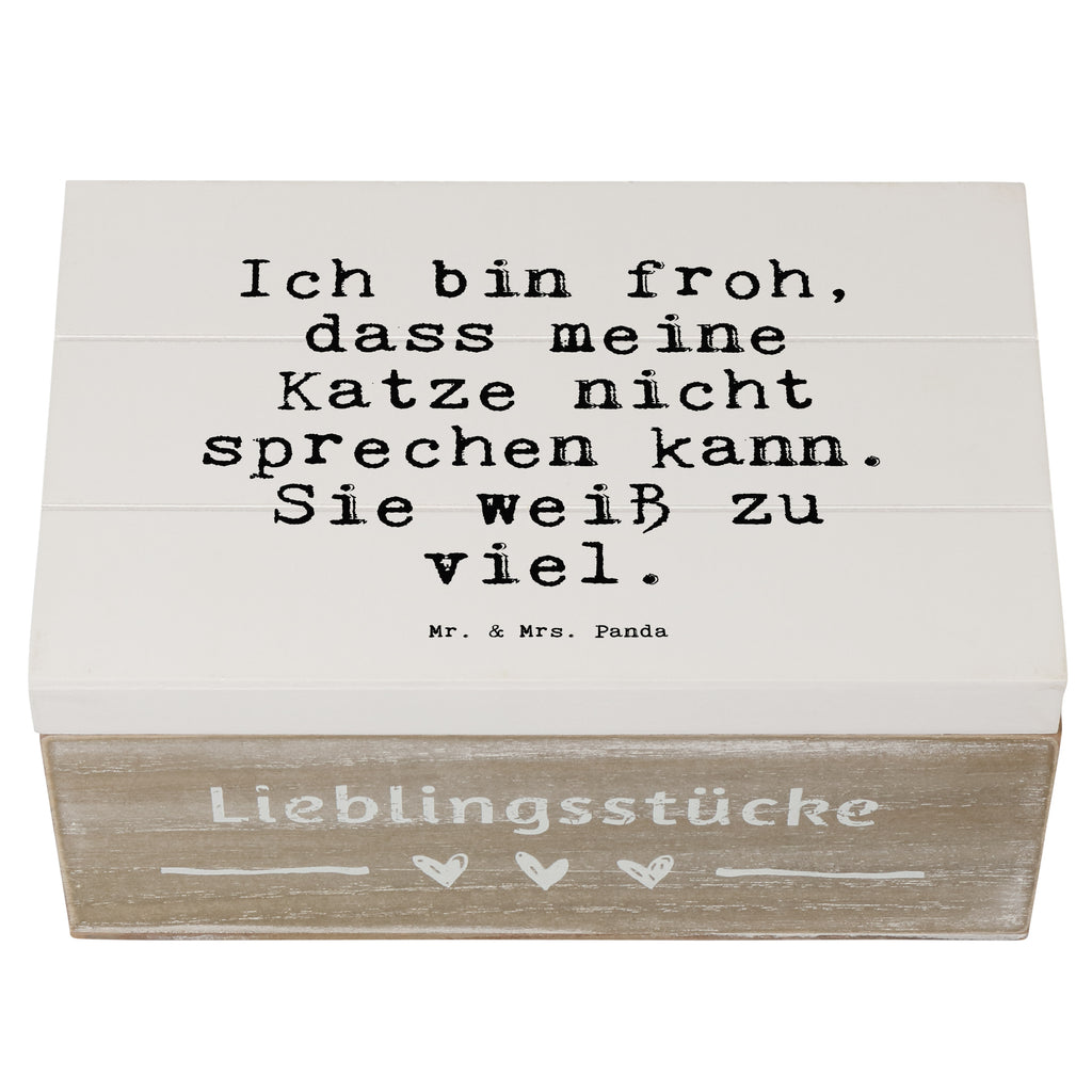 Holzkiste Sprüche und Zitate Ich bin froh, dass meine Katze nicht sprechen kann. Sie weiß zu viel. Holzkiste, Kiste, Schatzkiste, Truhe, Schatulle, XXL, Erinnerungsbox, Erinnerungskiste, Dekokiste, Aufbewahrungsbox, Spruch, Sprüche, lustig, Weisheiten, Zitate, Spruch Sprüche Weisheiten Zitate Lustig Weisheit Worte