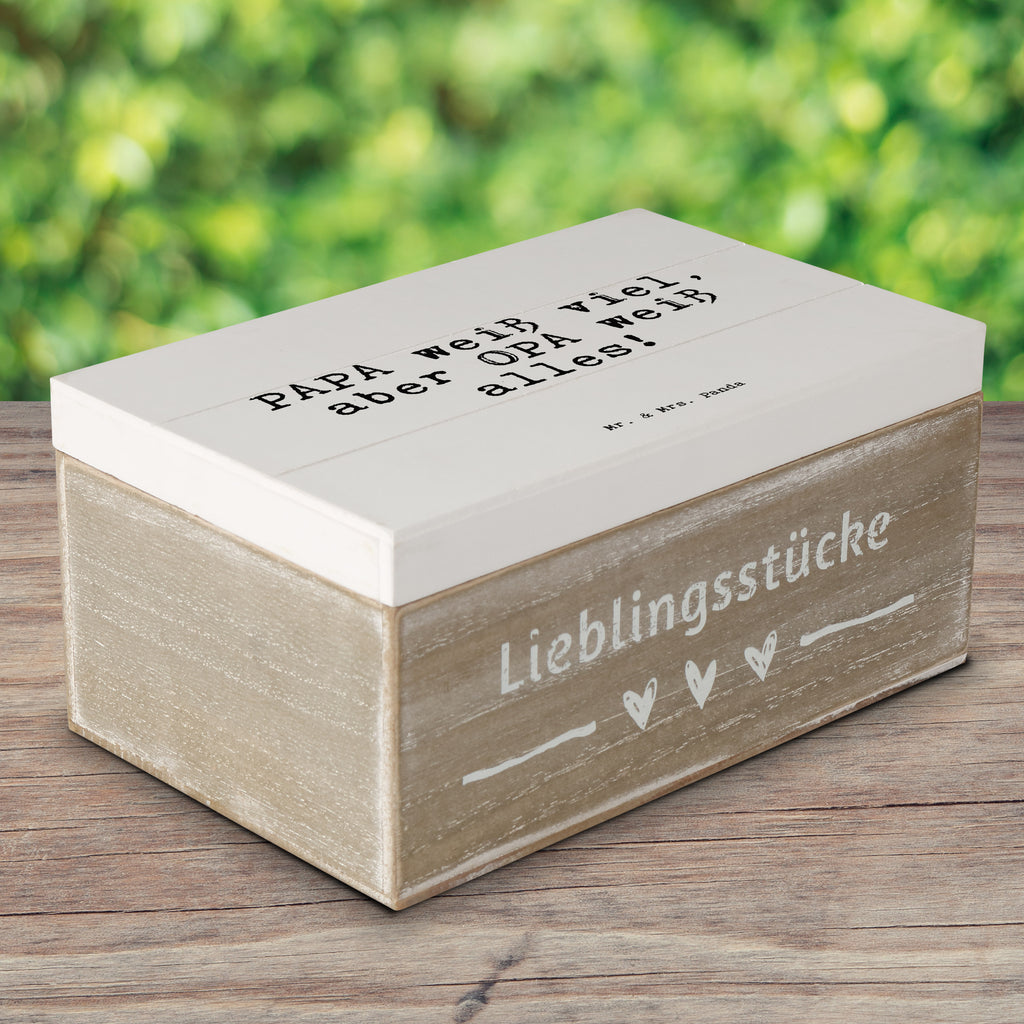 Holzkiste Sprüche und Zitate PAPA weiß viel, aber OPA weiß alles! Holzkiste, Kiste, Schatzkiste, Truhe, Schatulle, XXL, Erinnerungsbox, Erinnerungskiste, Dekokiste, Aufbewahrungsbox, Spruch, Sprüche, lustig, Weisheiten, Zitate, Spruch Sprüche Weisheiten Zitate Lustig Weisheit Worte