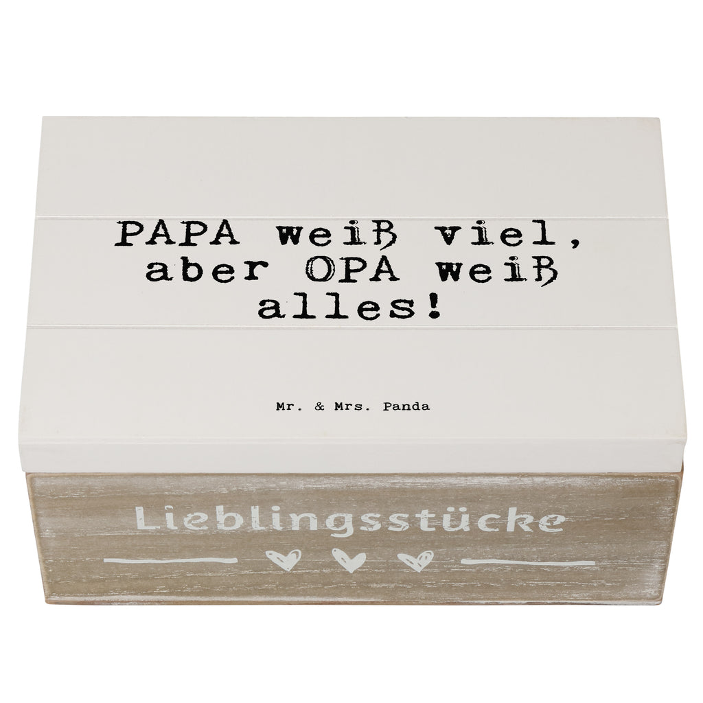 Holzkiste Sprüche und Zitate PAPA weiß viel, aber OPA weiß alles! Holzkiste, Kiste, Schatzkiste, Truhe, Schatulle, XXL, Erinnerungsbox, Erinnerungskiste, Dekokiste, Aufbewahrungsbox, Spruch, Sprüche, lustig, Weisheiten, Zitate, Spruch Sprüche Weisheiten Zitate Lustig Weisheit Worte