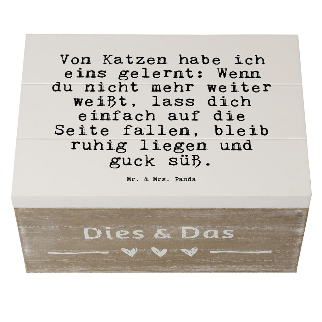 Holzkiste Sprüche und Zitate Von Katzen habe ich eins gelernt: Wenn du nicht mehr weiter weißt, lass dich einfach auf die Seite fallen, bleib ruhig liegen und guck süß. Holzkiste, Kiste, Schatzkiste, Truhe, Schatulle, XXL, Erinnerungsbox, Erinnerungskiste, Dekokiste, Aufbewahrungsbox, Spruch, Sprüche, lustig, Weisheiten, Zitate, Spruch Sprüche Weisheiten Zitate Lustig Weisheit Worte