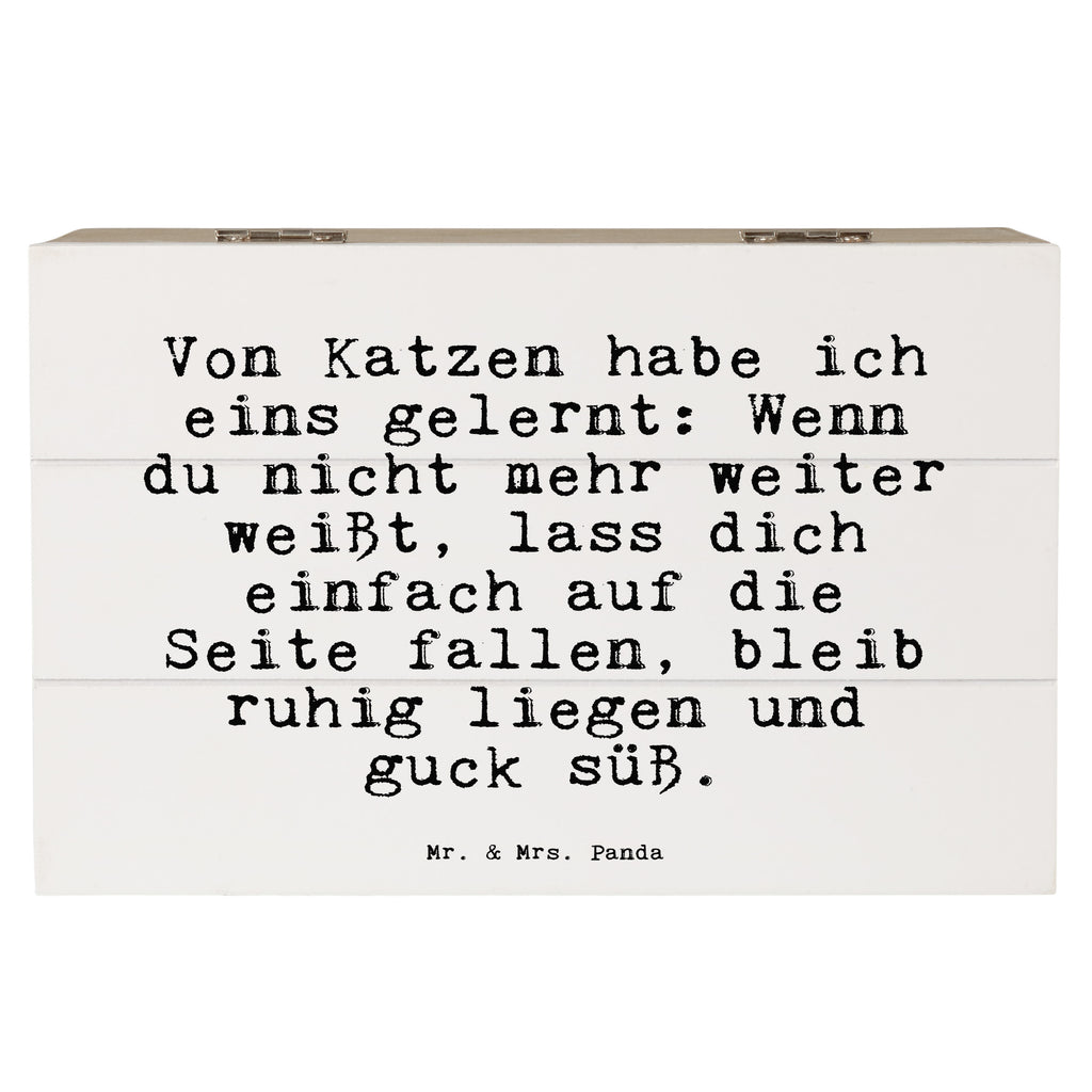 Holzkiste Sprüche und Zitate Von Katzen habe ich eins gelernt: Wenn du nicht mehr weiter weißt, lass dich einfach auf die Seite fallen, bleib ruhig liegen und guck süß. Holzkiste, Kiste, Schatzkiste, Truhe, Schatulle, XXL, Erinnerungsbox, Erinnerungskiste, Dekokiste, Aufbewahrungsbox, Spruch, Sprüche, lustig, Weisheiten, Zitate, Spruch Sprüche Weisheiten Zitate Lustig Weisheit Worte