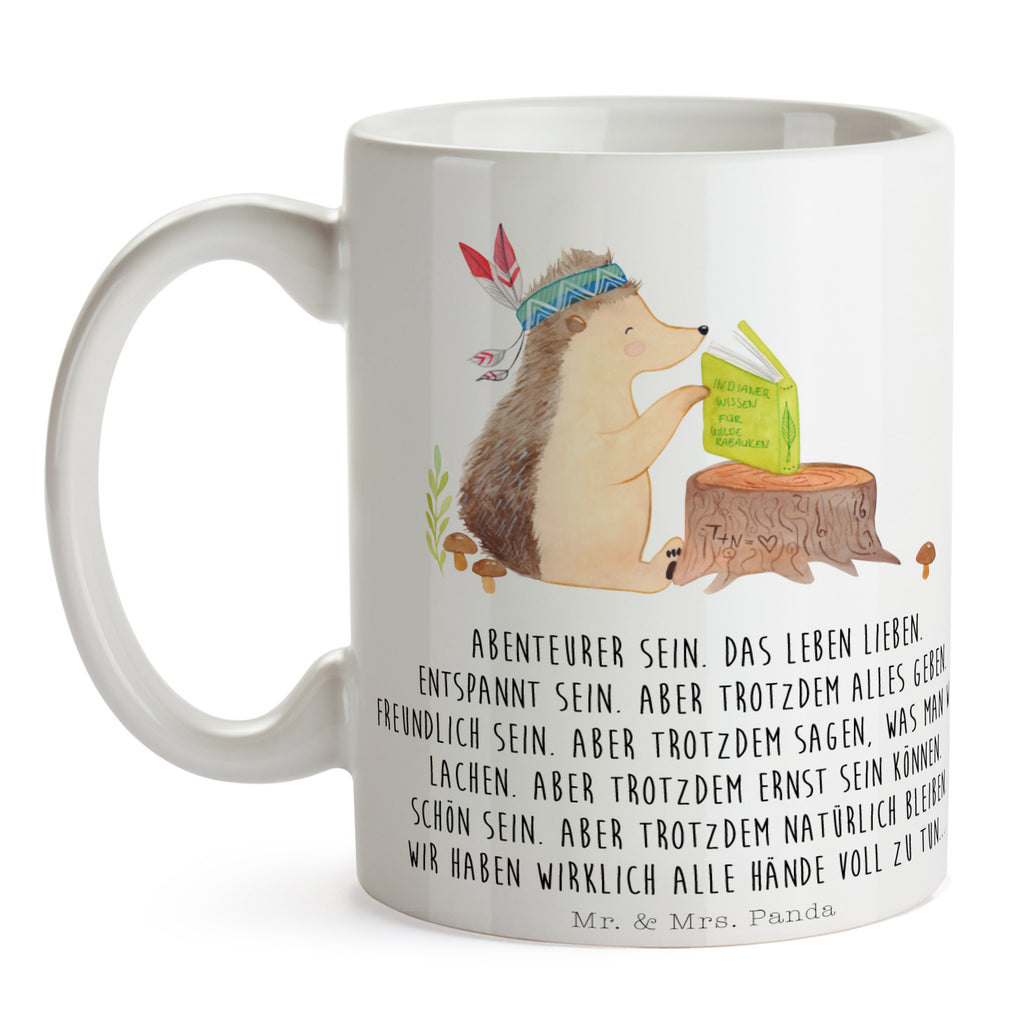 Tasse Igel Indianer Igel, Indianer, Abenteuer, Lagerfeuer, Camping Becher, Kaffeetasse, Kaffeebecher, Tee, Frühstück, Büro  Waldtiere, Tiere
