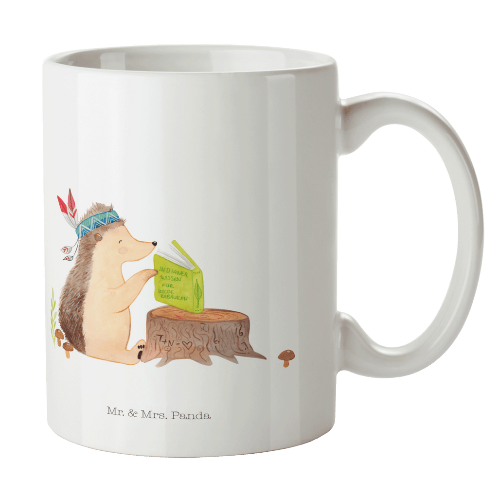 Tasse Igel Indianer Igel, Indianer, Abenteuer, Lagerfeuer, Camping Becher, Kaffeetasse, Kaffeebecher, Tee, Frühstück, Büro  Waldtiere, Tiere