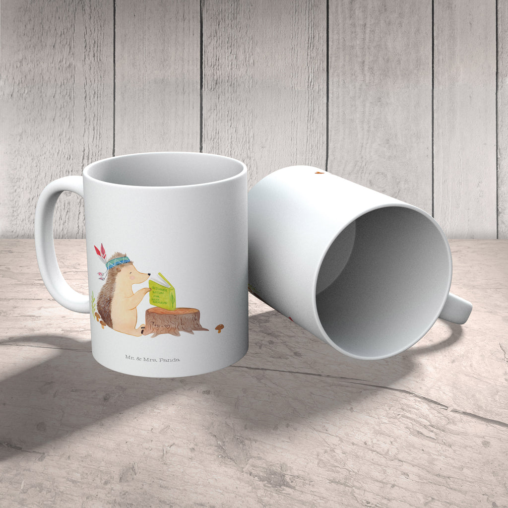 Tasse Igel Indianer Igel, Indianer, Abenteuer, Lagerfeuer, Camping Becher, Kaffeetasse, Kaffeebecher, Tee, Frühstück, Büro  Waldtiere, Tiere