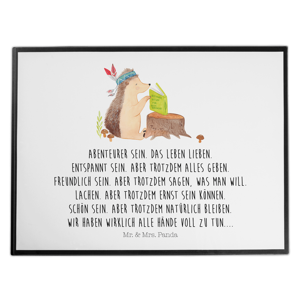 Schreibtischunterlage Igel Indianer Schreibunterlage, Schreibtischauflage, Bürobedarf, Büroartikel, Schreibwaren, Schreibtisch Unterlagen, Schreibtischunterlage Groß, Waldtiere, Tiere, Igel, Indianer, Abenteuer, Lagerfeuer, Camping