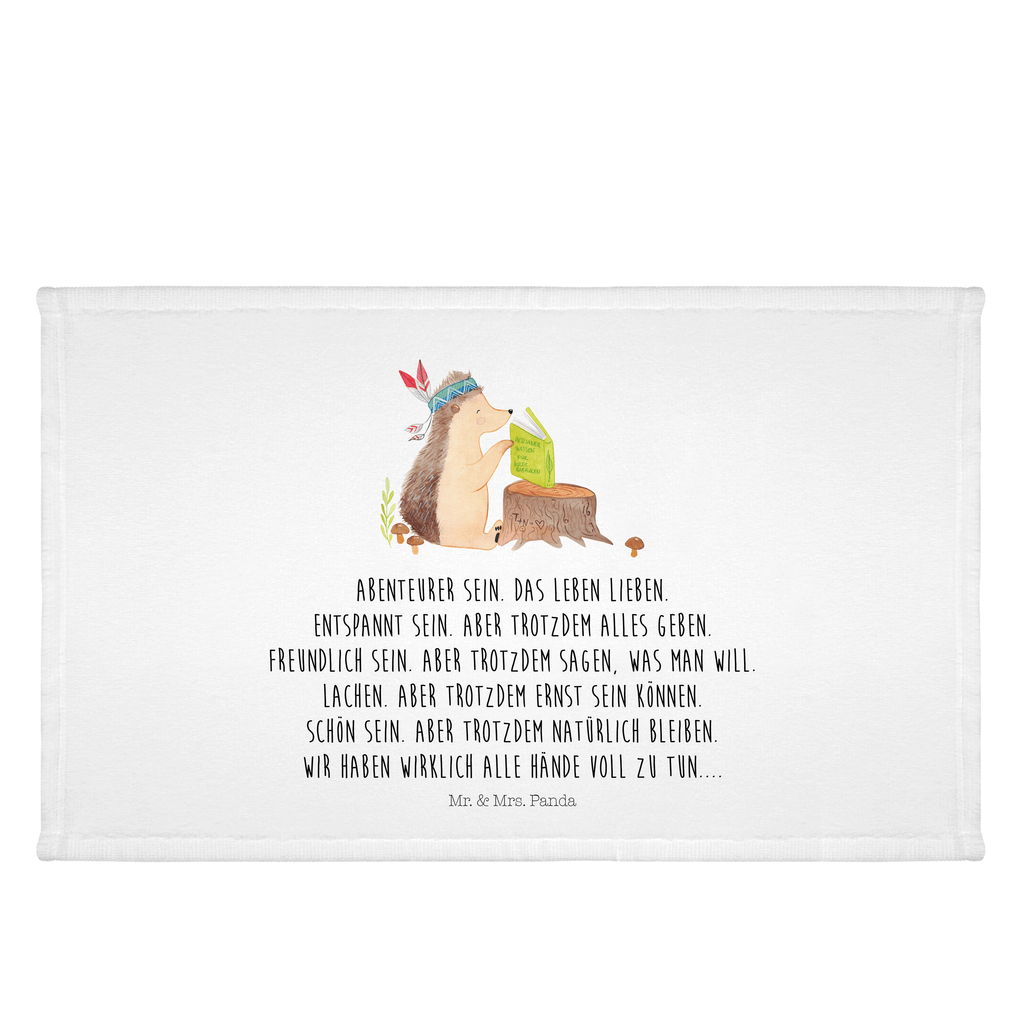 Gäste Handtuch Igel Indianer Gästetuch, Reisehandtuch, Sport Handtuch, Frottier, Kinder Handtuch, Waldtiere, Tiere, Igel, Indianer, Abenteuer, Lagerfeuer, Camping