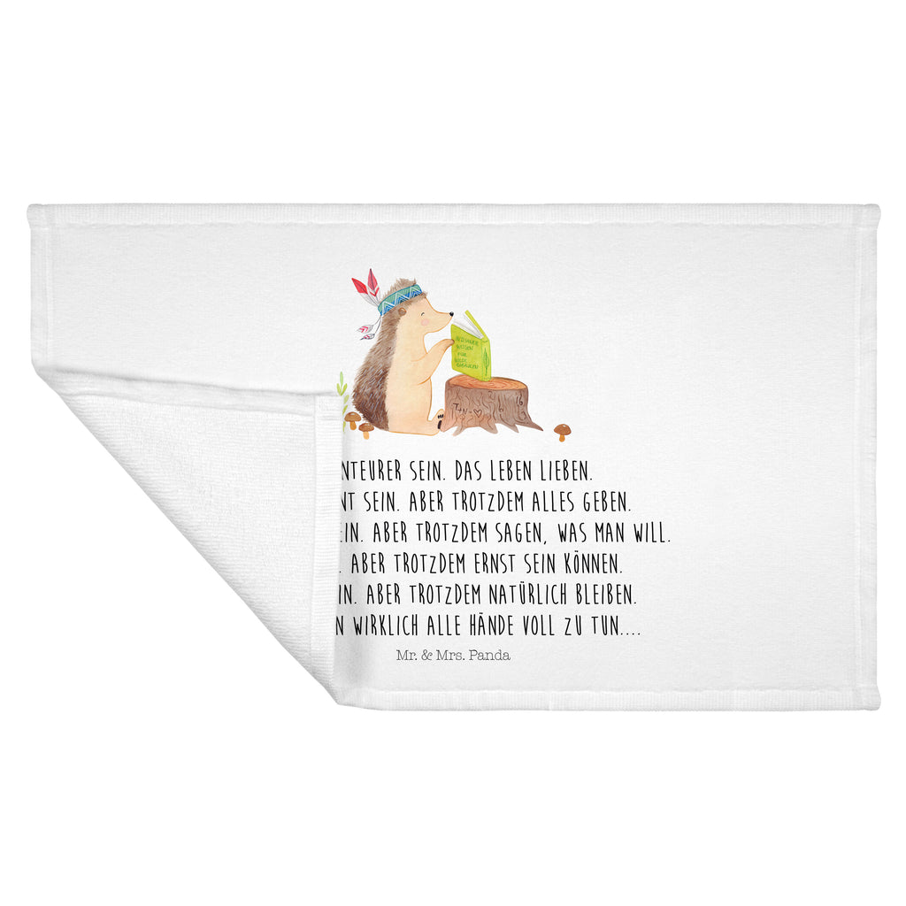 Gäste Handtuch Igel Indianer Gästetuch, Reisehandtuch, Sport Handtuch, Frottier, Kinder Handtuch, Waldtiere, Tiere, Igel, Indianer, Abenteuer, Lagerfeuer, Camping