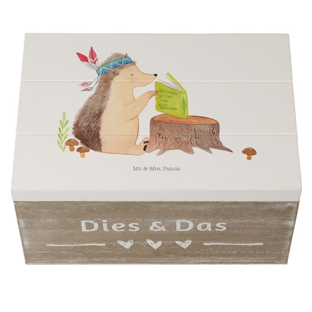 Holzkiste Igel Indianer Holzkiste, Kiste, Schatzkiste, Truhe, Schatulle, XXL, Erinnerungsbox, Erinnerungskiste, Dekokiste, Aufbewahrungsbox, Waldtiere, Tiere, Igel, Indianer, Abenteuer, Lagerfeuer, Camping