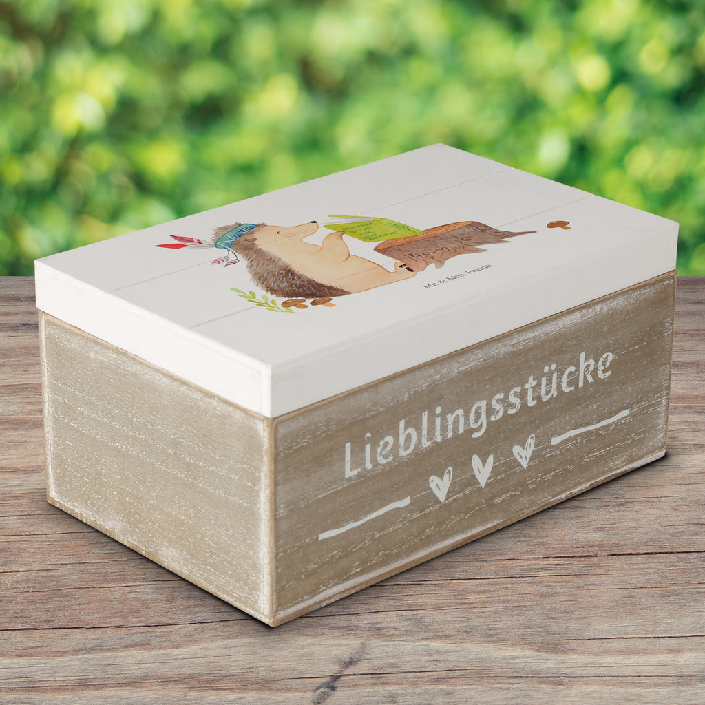 Holzkiste Igel Indianer Holzkiste, Kiste, Schatzkiste, Truhe, Schatulle, XXL, Erinnerungsbox, Erinnerungskiste, Dekokiste, Aufbewahrungsbox, Waldtiere, Tiere, Igel, Indianer, Abenteuer, Lagerfeuer, Camping