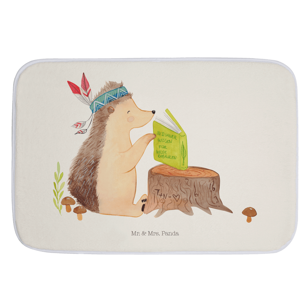 Badvorleger Igel Indianer Badematte, Badteppich, Duschvorleger, Badezimmerteppich, Badezimmermatte, Badvorleger, Duschmatte, Duschteppich, Waldtiere, Tiere, Igel, Indianer, Abenteuer, Lagerfeuer, Camping