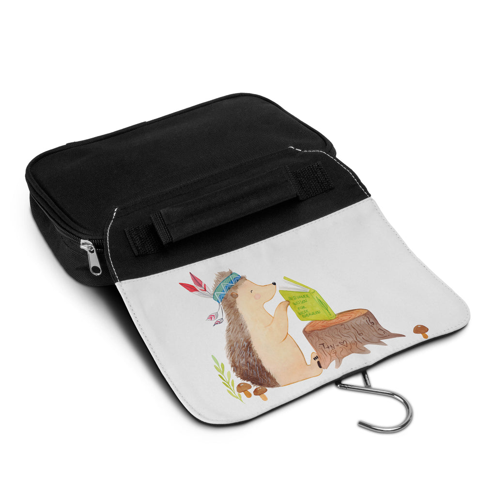 Kulturbeutel Igel Indianer Kulturbeutel, Zum Aufhängen, Waschtasche, Kosmetiktasche, Damen, Herren, Aufbewahrungstasche, Schminktasche, Kosmetikbeutel, Organizer, Kulturtasche, Schminkutensil, Waldtiere, Tiere, Igel, Indianer, Abenteuer, Lagerfeuer, Camping