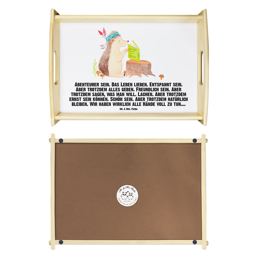 Serviertablett Igel Indianer Tablett, Holztablett, Küchentablett, Dekotablett, Frühstückstablett, Waldtiere, Tiere, Igel, Indianer, Abenteuer, Lagerfeuer, Camping