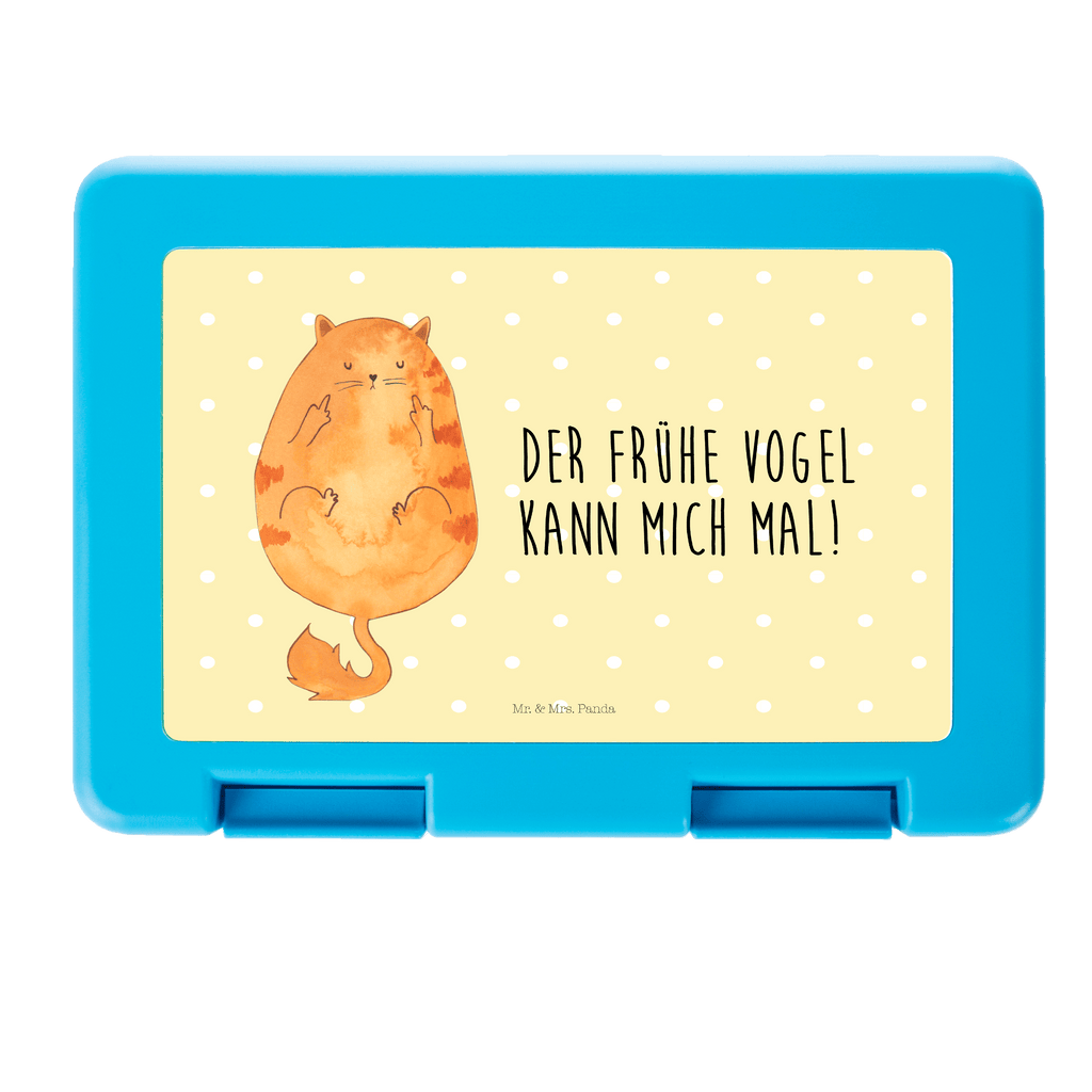 Brotdose Katze Frühaufsteher Brotbox, Snackbox, Lunch box, Butterbrotdose, Brotzeitbox, Katze, Katzenmotiv, Katzenfan, Katzendeko, Katzenfreund, Katzenliebhaber, Katzenprodukte, Katzenartikel, Katzenaccessoires, Katzensouvenirs, Katzenliebhaberprodukte, Katzenmotive, Der frühe Vogel kann mich mal, Morgenmuffel, Frühaufsteher, Kaffee, Katzen, Kater, Mietze