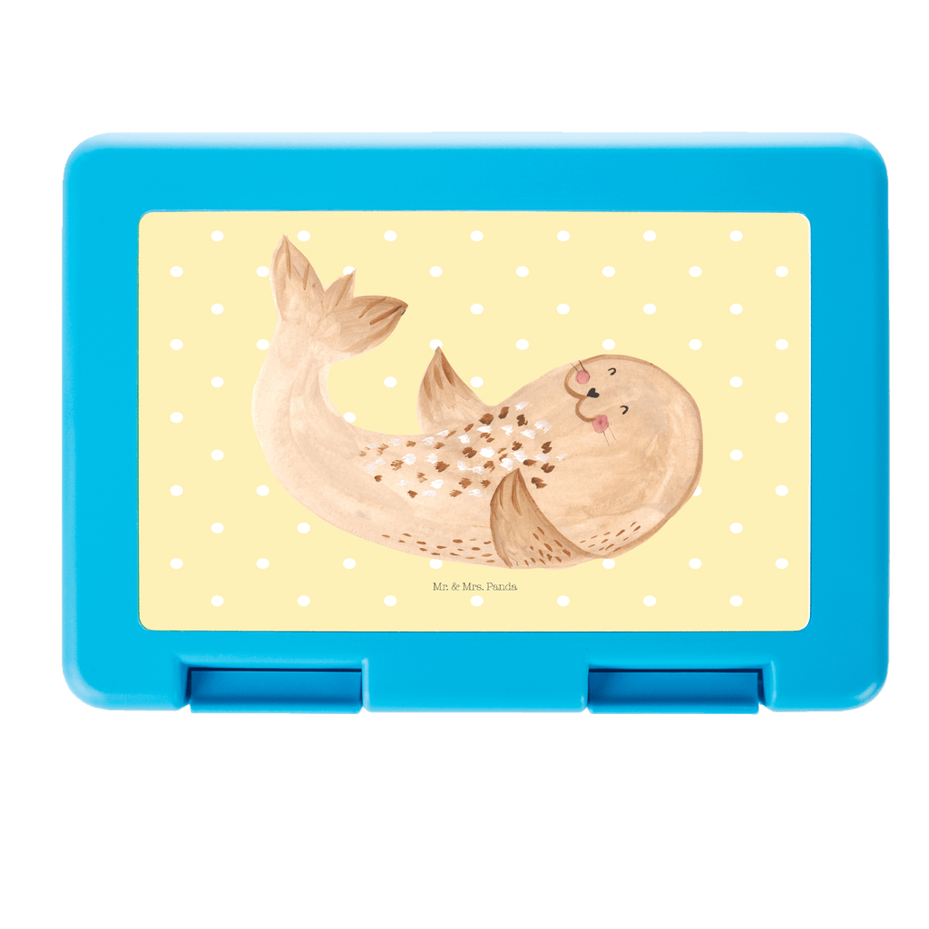 Brotdose Robbe liegend Brotbox, Snackbox, Lunch box, Butterbrotdose, Brotzeitbox, Tiermotive, Gute Laune, lustige Sprüche, Tiere, Robbe, Robben, Seehund, Strand, Meerestier, Ostsee, Nordsee, Lachen, Freude