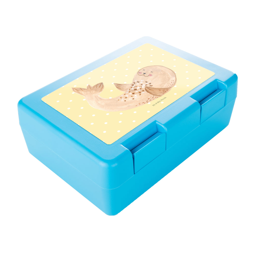 Brotdose Robbe liegend Brotbox, Snackbox, Lunch box, Butterbrotdose, Brotzeitbox, Tiermotive, Gute Laune, lustige Sprüche, Tiere, Robbe, Robben, Seehund, Strand, Meerestier, Ostsee, Nordsee, Lachen, Freude