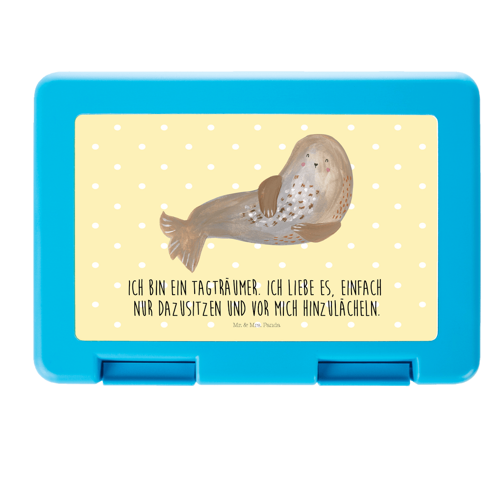 Brotdose Robbe lachend Brotbox, Snackbox, Lunch box, Butterbrotdose, Brotzeitbox, Tiermotive, Gute Laune, lustige Sprüche, Tiere, Robbe, Robben, Seehund, Strand, Meerestier, Ostsee, Nordsee