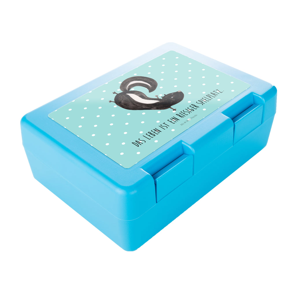 Brotdose Stinktier Handstand Brotbox, Snackbox, Lunch box, Butterbrotdose, Brotzeitbox, Stinktier, Skunk, Wildtier, Raubtier, Stinker, Stinki, Spielplatz, verpielt, Kind