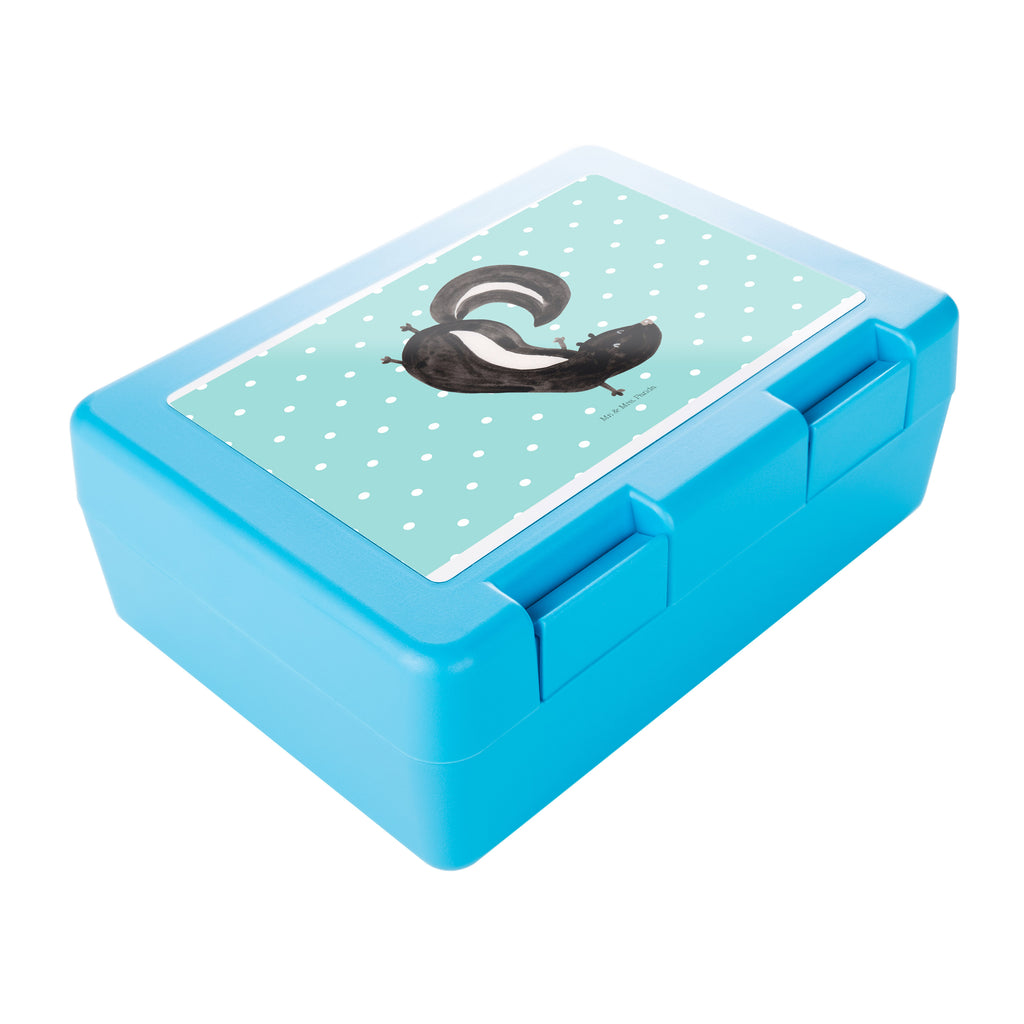 Brotdose Stinktier Handstand Brotbox, Snackbox, Lunch box, Butterbrotdose, Brotzeitbox, Stinktier, Skunk, Wildtier, Raubtier, Stinker, Stinki, Spielplatz, verpielt, Kind