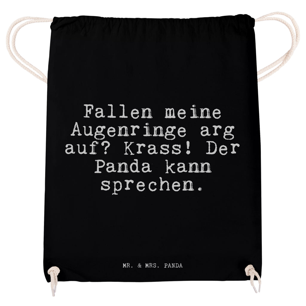 Sportbeutel Sprüche und Zitate Fallen meine Augenringe arg auf? Krass! Der Panda kann sprechen. Sportbeutel, Turnbeutel, Beutel, Sporttasche, Tasche, Stoffbeutel, Sportbeutel Kinder, Spruch, Sprüche, lustig, Weisheiten, Zitate, Spruch Sprüche Weisheiten Zitate Lustig Weisheit Worte