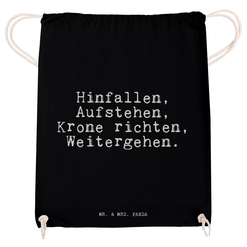 Sportbeutel Sprüche und Zitate Hinfallen, Aufstehen, Krone richten, Weitergehen. Sportbeutel, Turnbeutel, Beutel, Sporttasche, Tasche, Stoffbeutel, Sportbeutel Kinder, Spruch, Sprüche, lustig, Weisheiten, Zitate, Spruch Sprüche Weisheiten Zitate Lustig Weisheit Worte