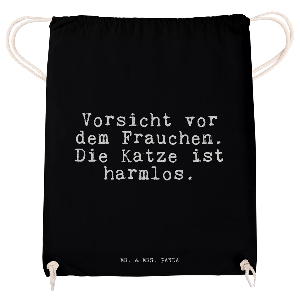 Sportbeutel Sprüche und Zitate Vorsicht vor dem Frauchen. Die Katze ist harmlos. Sportbeutel, Turnbeutel, Beutel, Sporttasche, Tasche, Stoffbeutel, Sportbeutel Kinder, Spruch, Sprüche, lustig, Weisheiten, Zitate, Spruch Sprüche Weisheiten Zitate Lustig Weisheit Worte