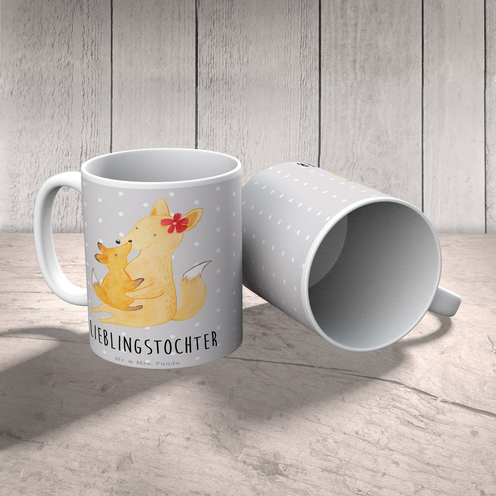 Tasse Fuchs Mama & Kind Mama, Mutter, Tochter, Lieblingstochter, Beste Tochter, Geschenk Becher, Kaffeetasse, Kaffeebecher, Tee, Frühstück, Büro  Familie, Vatertag, Muttertag, Bruder, Schwester, Mama, Papa, Oma, Opa