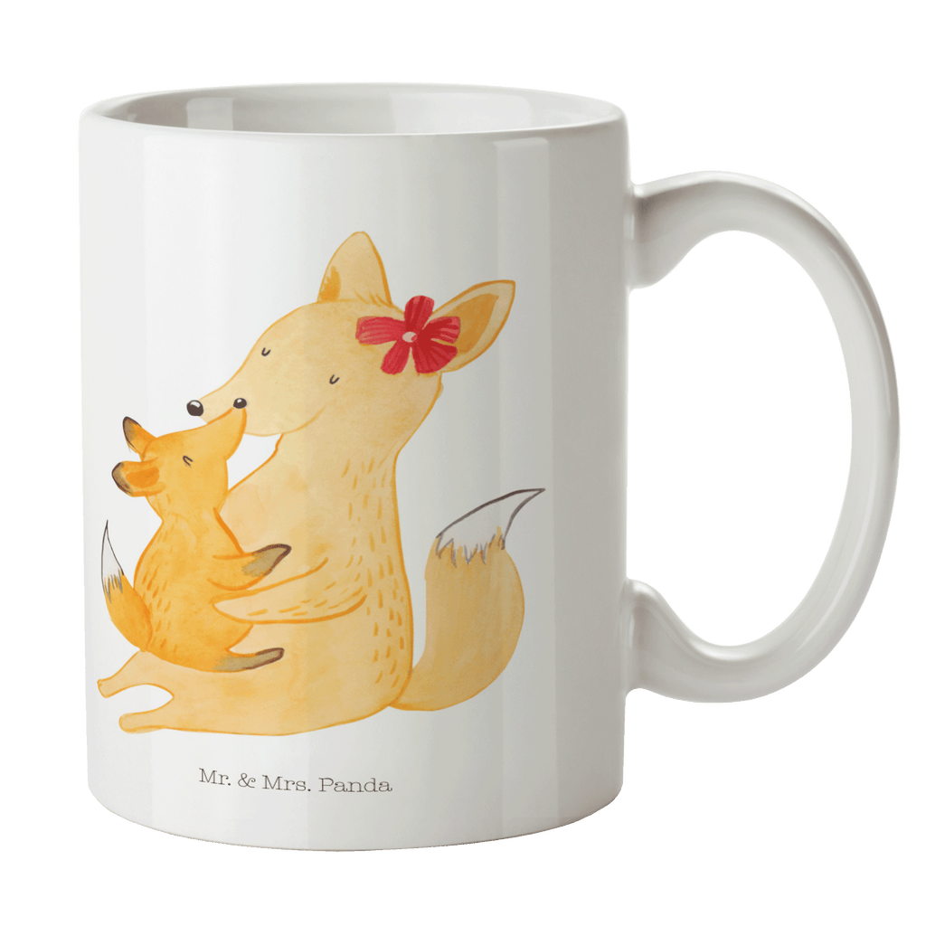 Tasse Fuchs Mama & Kind Mama, Mutter, Tochter, Lieblingstochter, Beste Tochter, Geschenk Becher, Kaffeetasse, Kaffeebecher, Tee, Frühstück, Büro  Familie, Vatertag, Muttertag, Bruder, Schwester, Mama, Papa, Oma, Opa
