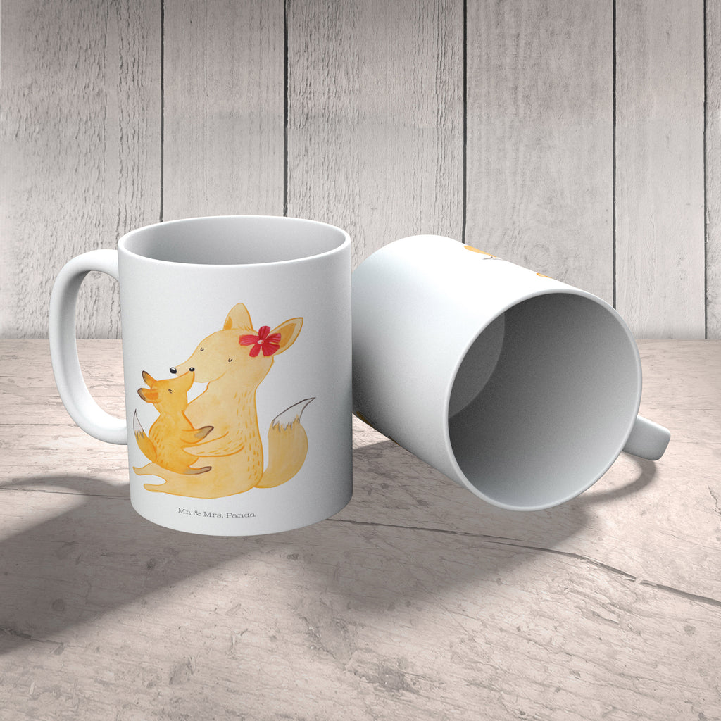 Tasse Fuchs Mama & Kind Mama, Mutter, Tochter, Lieblingstochter, Beste Tochter, Geschenk Becher, Kaffeetasse, Kaffeebecher, Tee, Frühstück, Büro  Familie, Vatertag, Muttertag, Bruder, Schwester, Mama, Papa, Oma, Opa