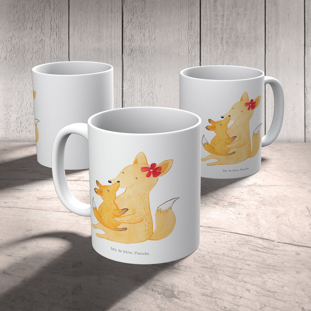 Tasse Fuchs Mama & Kind Mama, Mutter, Tochter, Lieblingstochter, Beste Tochter, Geschenk Becher, Kaffeetasse, Kaffeebecher, Tee, Frühstück, Büro  Familie, Vatertag, Muttertag, Bruder, Schwester, Mama, Papa, Oma, Opa