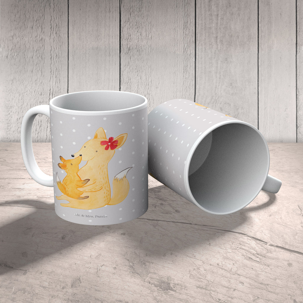 Tasse Fuchs Mama & Kind Mama, Mutter, Tochter, Lieblingstochter, Beste Tochter, Geschenk Becher, Kaffeetasse, Kaffeebecher, Tee, Frühstück, Büro  Familie, Vatertag, Muttertag, Bruder, Schwester, Mama, Papa, Oma, Opa