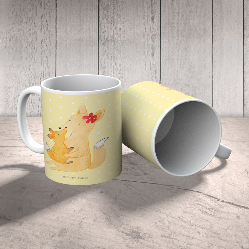 Tasse Fuchs Mama & Kind Mama, Mutter, Tochter, Lieblingstochter, Beste Tochter, Geschenk Becher, Kaffeetasse, Kaffeebecher, Tee, Frühstück, Büro  Familie, Vatertag, Muttertag, Bruder, Schwester, Mama, Papa, Oma, Opa