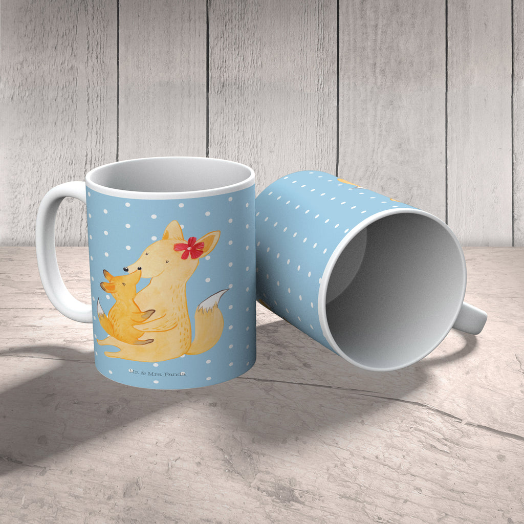 Tasse Fuchs Mama & Kind Mama, Mutter, Tochter, Lieblingstochter, Beste Tochter, Geschenk Becher, Kaffeetasse, Kaffeebecher, Tee, Frühstück, Büro  Familie, Vatertag, Muttertag, Bruder, Schwester, Mama, Papa, Oma, Opa