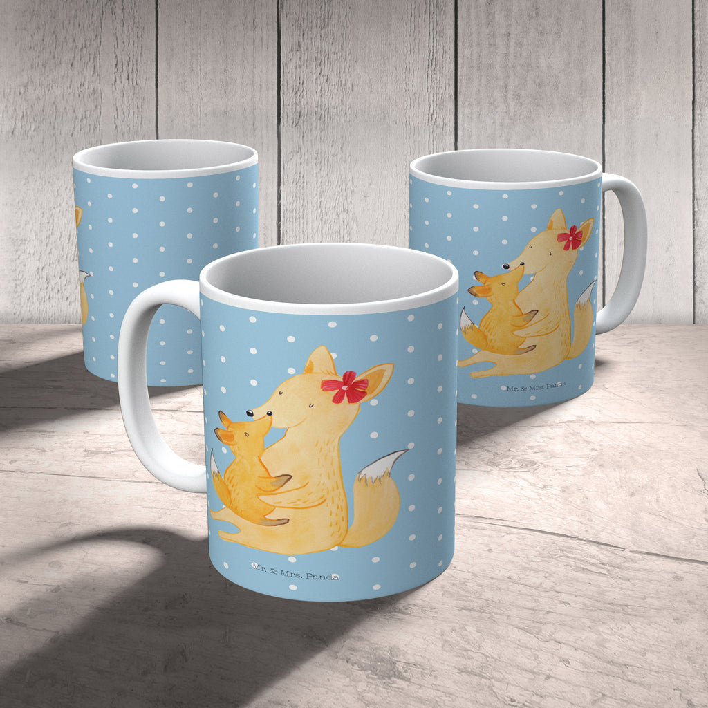 Tasse Fuchs Mama & Kind Mama, Mutter, Tochter, Lieblingstochter, Beste Tochter, Geschenk Becher, Kaffeetasse, Kaffeebecher, Tee, Frühstück, Büro  Familie, Vatertag, Muttertag, Bruder, Schwester, Mama, Papa, Oma, Opa